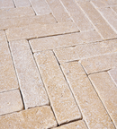 Picture of Dijon Seasoned Limestone  Herringbone Cobbles