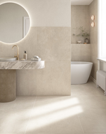 Picture of Form Cream Concrete Effect Porcelain Tiles