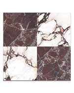Picture of Rosso Burgundy Marble Effect Checkerboard Tiles