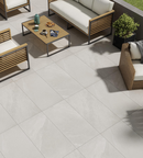 Picture of Axis Ash Grey Outdoor Porcelain Paving Slabs 795x395x20mm - 7.2 SQM Job Lot