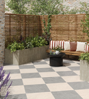 Picture of Clover Grey & Natural Checkerboard Porcelain Paving