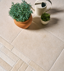 Picture of Ashdown Cream Limestone Effect Porcelain Paving Slabs