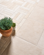 Picture of Ashdown Cream Limestone Effect Porcelain Paving Slabs