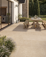 Picture of Hampstead Beige Limestone  Effect Porcelain Paving Slabs