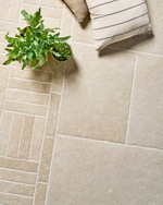 Picture of Hampstead Beige Limestone  Effect Porcelain Paving Slabs