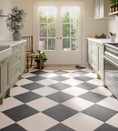 Picture of Mayfair Ivory Checkerboard Antiqued Limestone Effect Porcelain Tiles