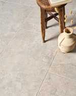 Picture of Palermo Soft Grey Antiqued Limestone Effect Porcelain Tiles