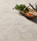 Picture of Palermo Soft Grey Antiqued Limestone Effect Porcelain Paving Slabs