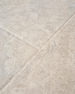 Picture of Palermo Soft Grey Antiqued Limestone Effect Porcelain Paving Slabs