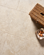 Picture of Palermo Beige Antiqued Limestone Effect Porcelain Tiles