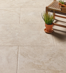 Picture of Palermo Beige Antiqued Limestone Effect Porcelain Paving Slabs