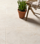 Picture of Palermo Cream Antiqued Limestone Effect Porcelain Paving Slabs