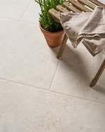 Picture of Palermo Cream Antiqued Limestone Effect Porcelain Paving Slabs