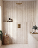Picture of Vienna Beige Fluted Stone Effect Porcelain Tiles