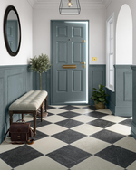 Picture of Dover Antiqued Checkerboard Limestone Effect Porcelain Tiles