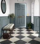 Picture of Dover Antiqued Checkerboard Limestone Effect Porcelain Tiles