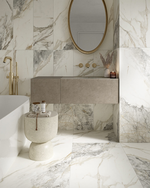 Picture of Aurelia Calacatta Fluted Matte Marble Effect Porcelain Tiles